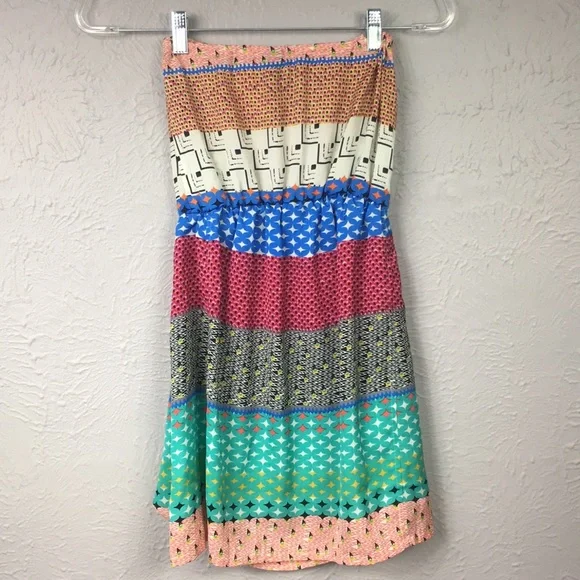 O'Neill Colorful Patterned Strapless Mini Dress - Picture 7 of 14